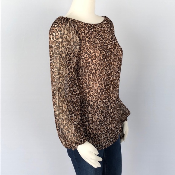 NWT WHBM Leopard Reversible Blouse Size 0 - Picture 14 of 16